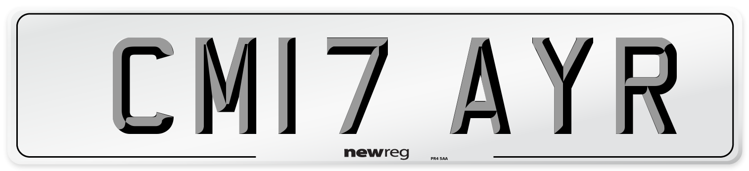 CM17 AYR Number Plate from New Reg